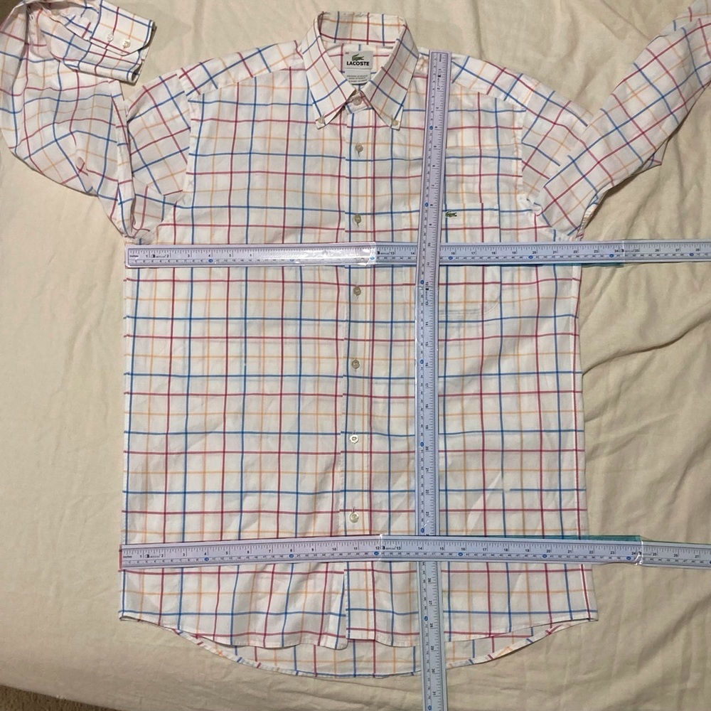 Lacoste Men's 100% Cotton Shirt - Some‎ Flaws | Neck Size 15 1/2 - 15 3/4 - Picture 2 of 16